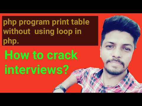Php Program Print Table Without Using Loop In Php