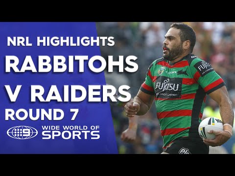 NRL Highlights: South Sydney Rabbitohs v Canberra Raiders - Round 7