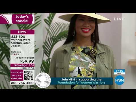 WynneLayers Chiffon Safari Jacket
