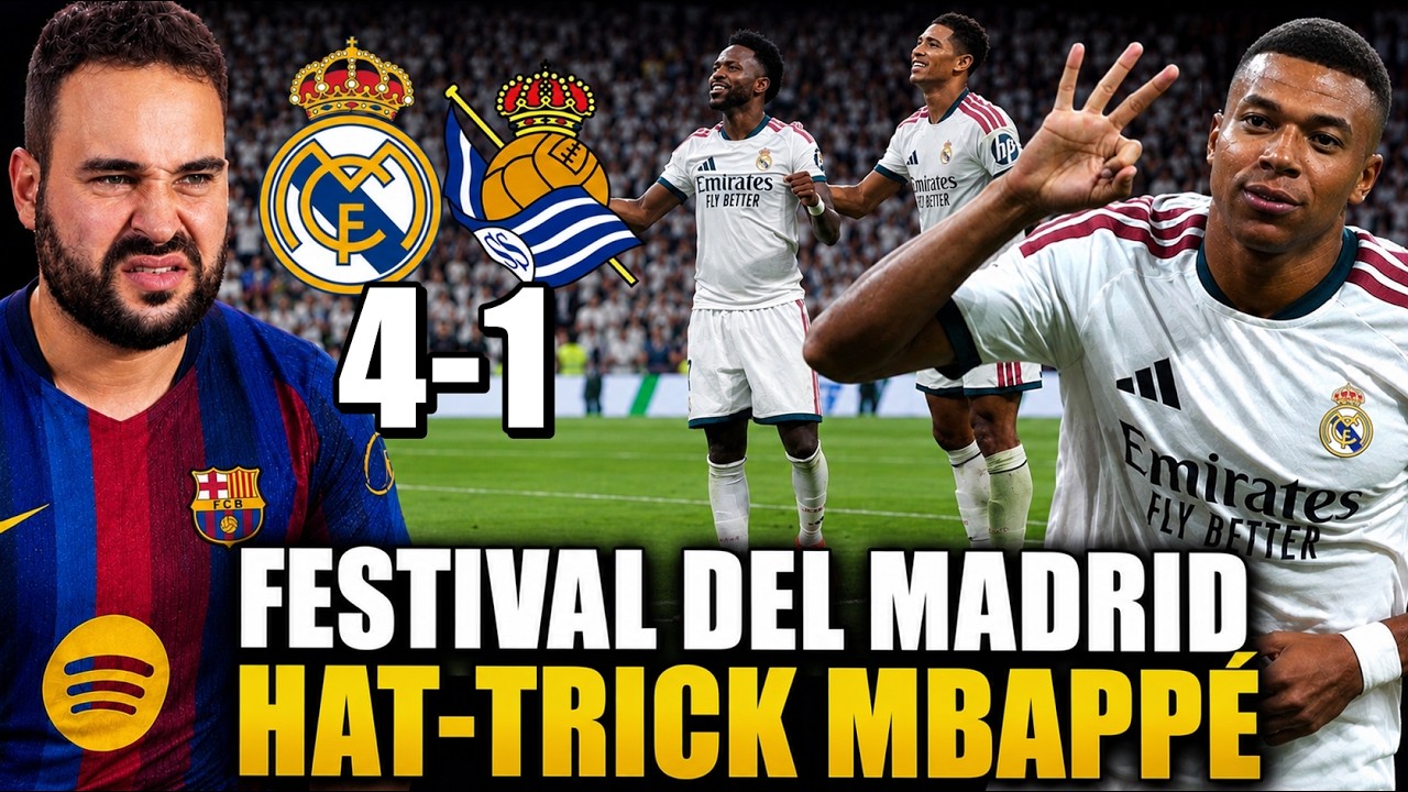 El REAL MADRID se EXHIBE y GOLEA 4-1 a la REAL SOCIEDAD ¡HAT-TRICK MBAPPÉ! GRAN ARRANQUE de LIGA