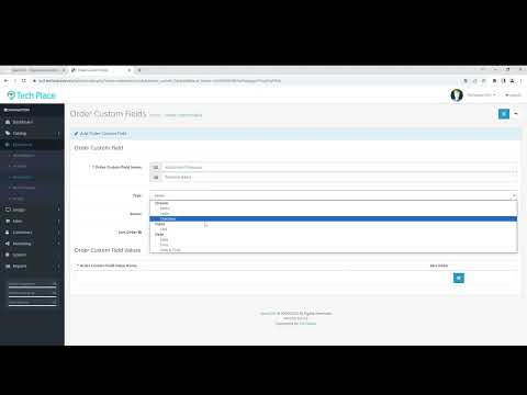 OpenCart Module - Custom Order Fields