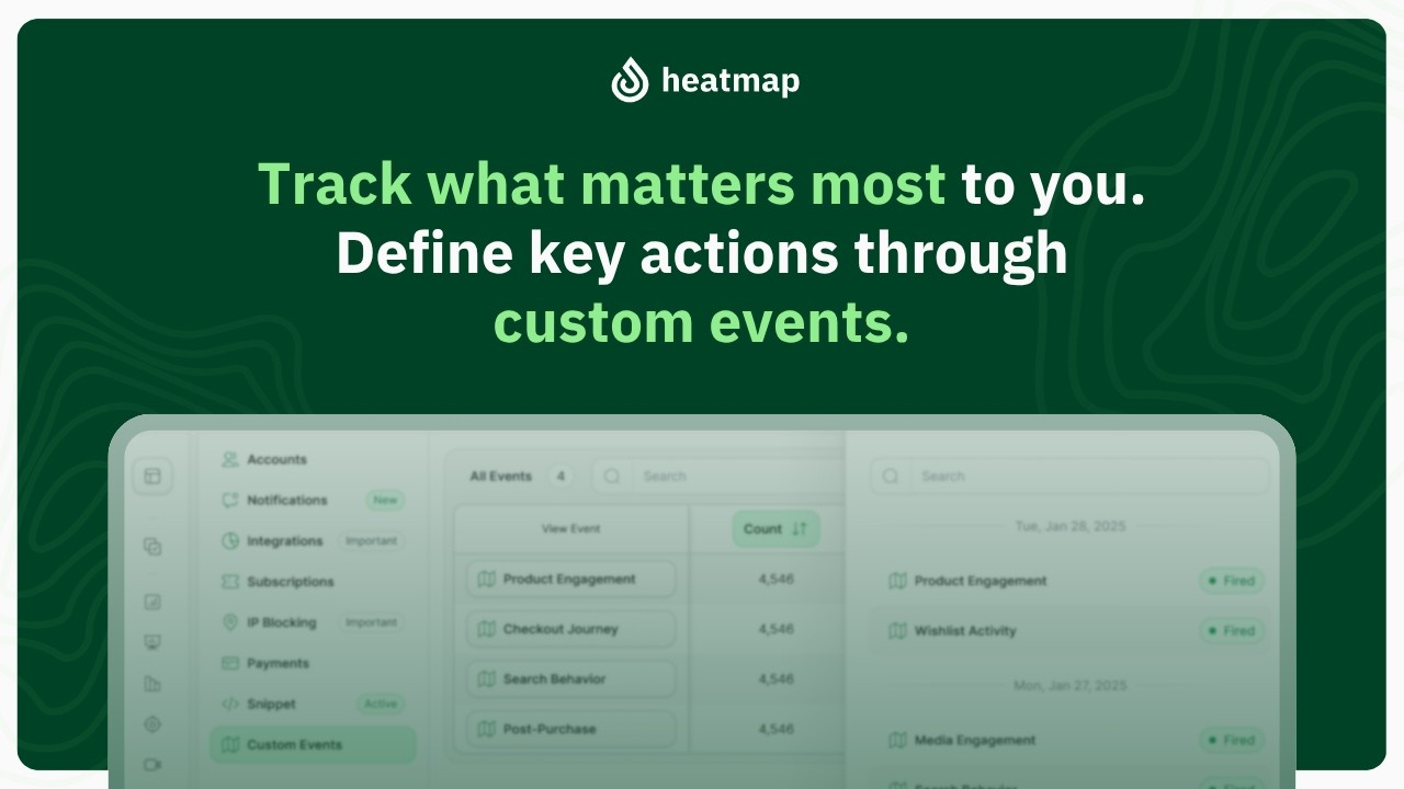Heatmap Feature: Custom Events