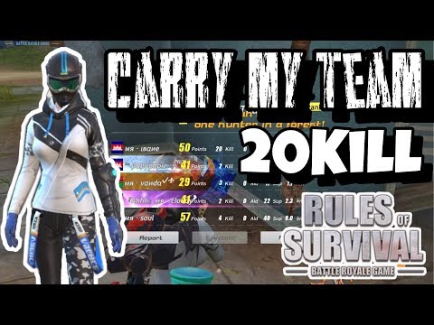 Carry my team 20 Kills Full Gameplay / Rules of Survival / Ep 28
