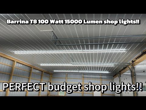 We installed 12 Barrina LED shop lights in our pole barn!!!