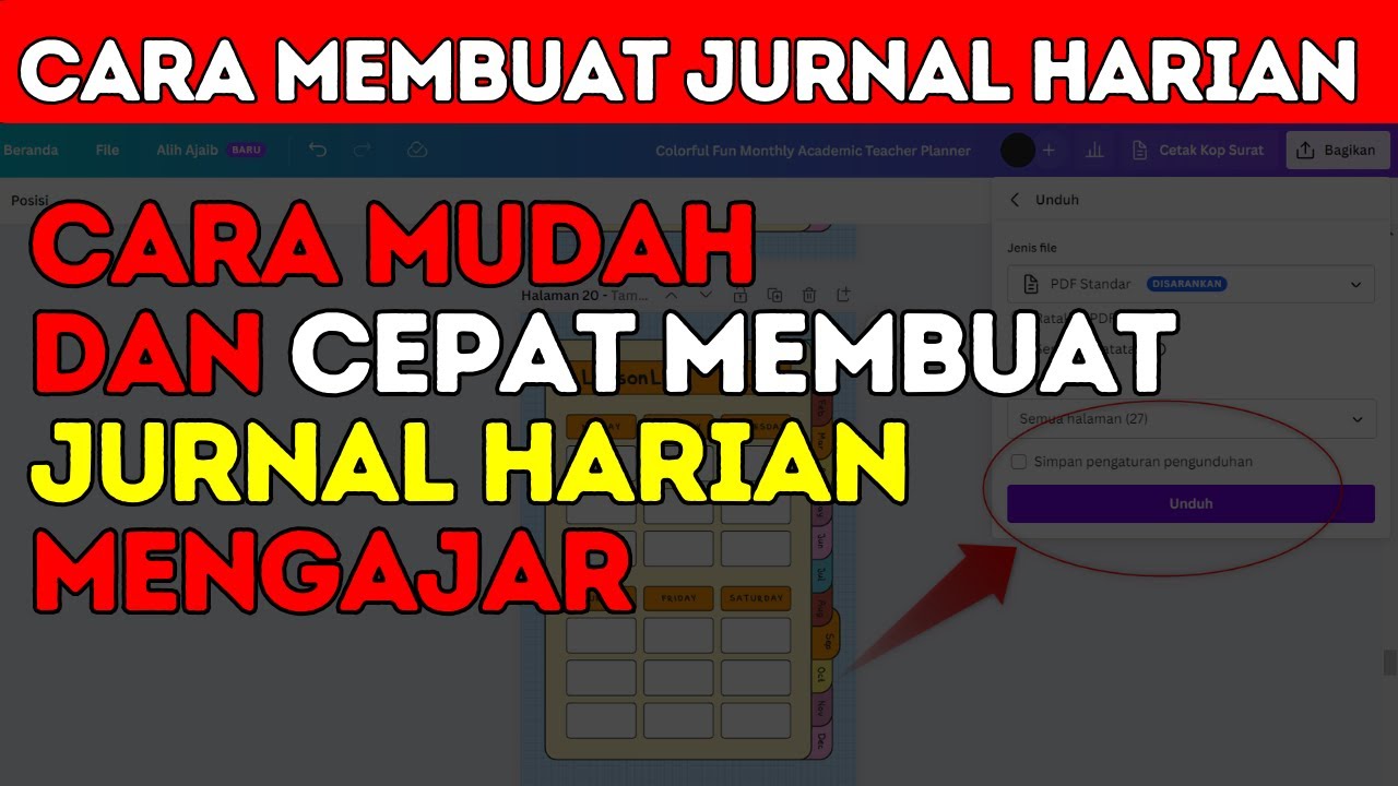 Cara Cepat dan Mudah Membuat Jurnal Mengajar Harian Guru