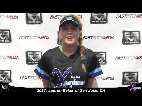 2021 Lauren Baker Power Hitting Pitcher and First Base Softball Skills Video - Xperience Softball
