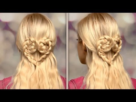 Such a cute and beautiful heart hairstyle Such a cute and beautiful heart hairstyle