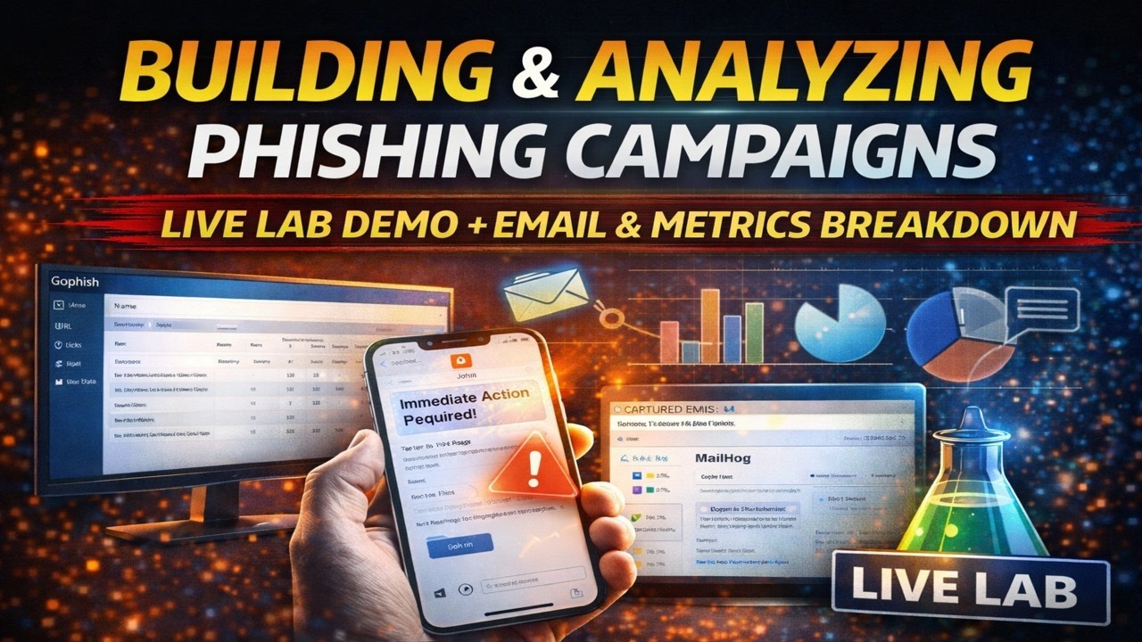 Building & Analyzing Phishing Campaigns in Gophish | Live Lab Demo + Email & Metrics Breakdown