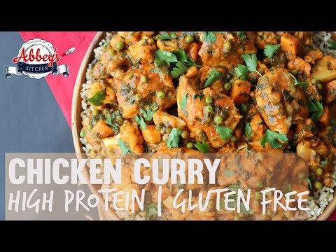 High PROTEIN Chicken Curry Recipe with Cauliflower and Sweet Potatoes | Gluten Free