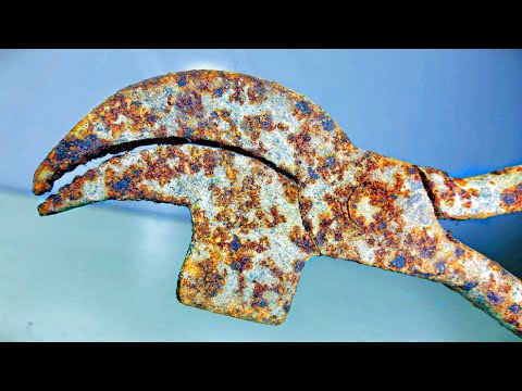 Rusty & Fully Jammed Shoemaker Restoration - Antique Pliers Restoration Video!