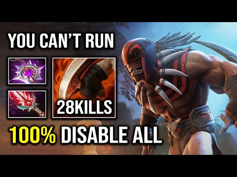 100% Disable Skill + Item Ultrasonic Speed Hyper Carry Bloodseeker with Nullifier Bloodthorn Dota 2