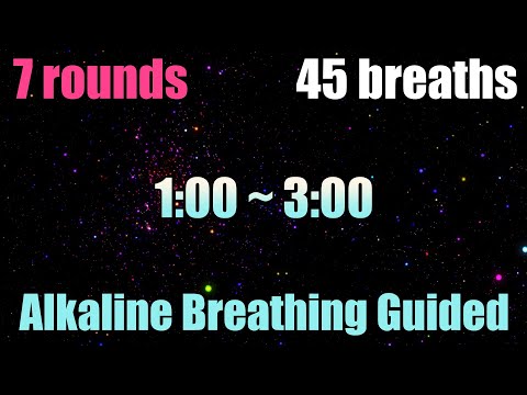 7 Rounds of Alkaline Breathing | 1 to 3 Minute Breath Holds | Breathing Guided