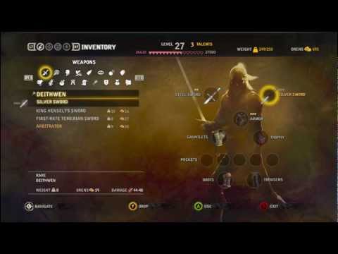 The Witcher 2: DEITHWEN SILVER SWORD (44-48 Damage)   location