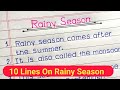 Rainy Season 10 Lines In English Rainy Season Essay In English