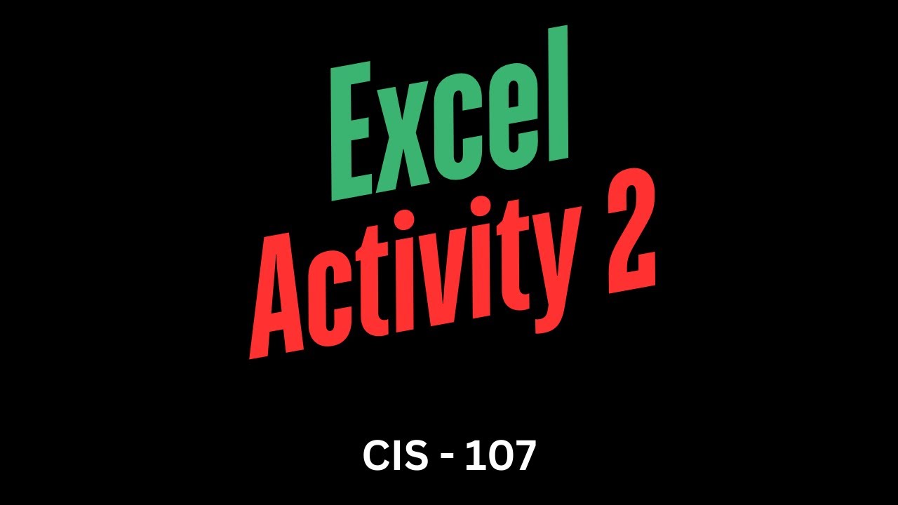 Excel Activity 2