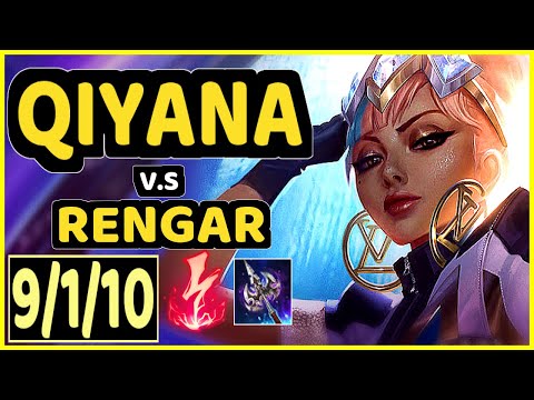 STEFAN (QIYANA) vs RENGAR - 9/1/10 KDA JUNGLE GAMEPLAY - EUW Ranked GRANDMASTER
