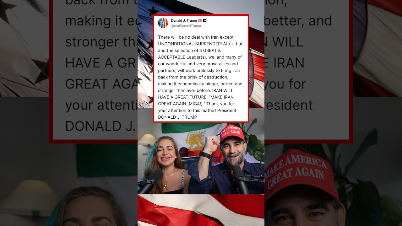 Trump: “No deal with Iran except unconditional surrender.” The future of Iran looks bright!