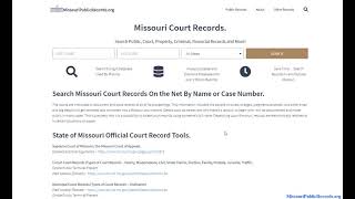 Missouri Court Records (Search Public and Criminal Online By Name / Case Free)