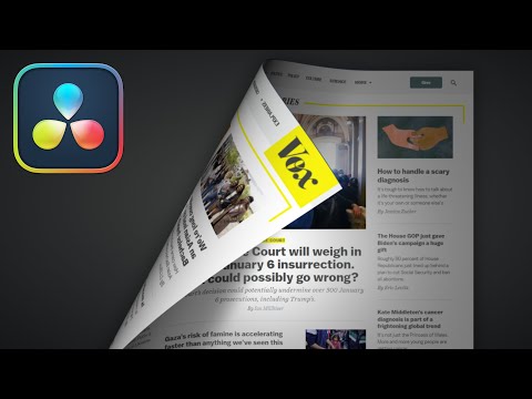 How to Create Paper Rolling Effect in Davinci Resolve