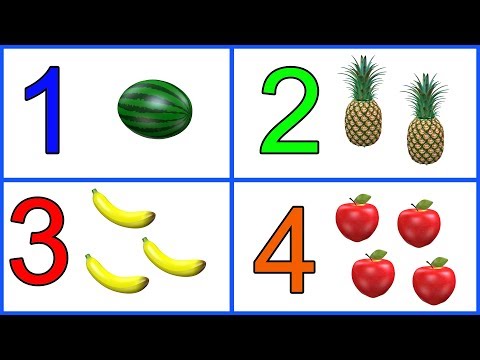 Learn 1 to 10 Numbers & Fruit Names | 123 Number Names | 1234 Counting for Kids | Cartoon Video