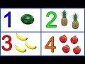 Learn 1 to 10 Numbers & Fruit Names | 123 Number Names | 1234 Counting for Kids | Cartoon Video