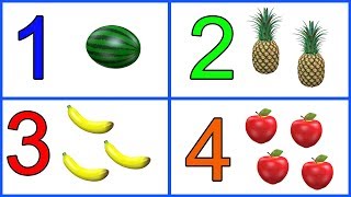 Learn 1 to 10 Numbers & Fruit Names  123 Numbe