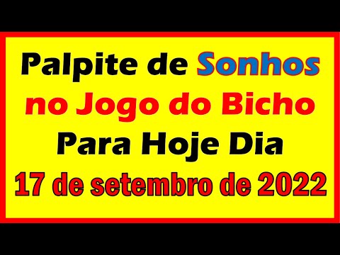 PALPITE PARA O JOGO DO BICHO DE HOJE DIA 17 DE SETEMBRO DE 2022 | SONHAR COM ESCADA↗