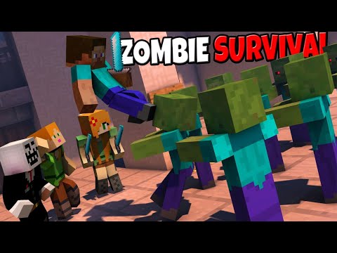 Zombie Horde Hunts Me Down... - Minecraft: Zombie Apocalypse Survival 2