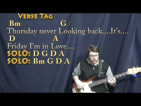 Thumbnail for Friday I'm In Love (The Cure) Bass Guitar Cover Lesson in D with Chords/Lyrics by Taylor Swift, Deborah Allen, R.E.M., L.A.B., Fleetwood Mac, Ed Sheeran, Frida, Tom Petty, Jimmy Buffett, The Cure, Y&T