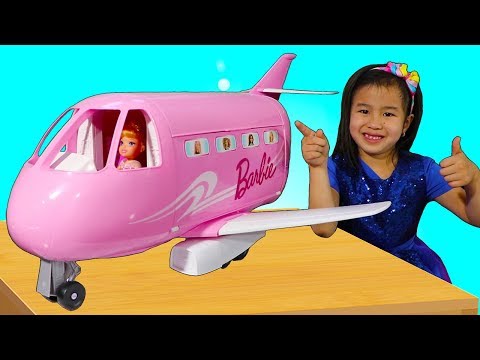 Jannie Pretend Play with Barbie Toy Plane