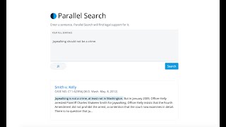 Casetext parallel search - PRODUCT WALK-THROUGH