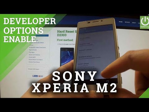 How to enter Developer Options SONY Xperia M2 - enable USB debugging