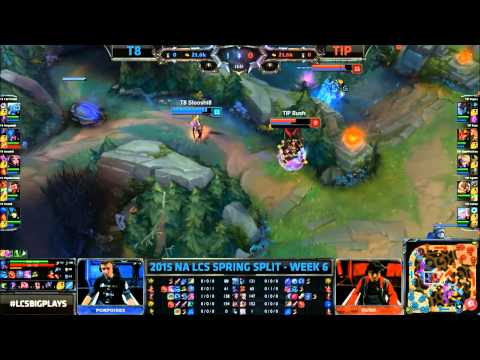 T8 Slooshi LeBlanc punishes TIP Rush Jarvan - T8 vs TIP Game 2 (NA LCS Spring 2015)