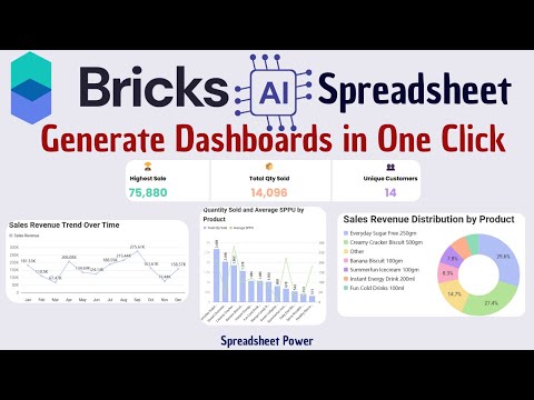 Create Dashboards in Few Seconds Using Bricks AI Spreadsheet | let's see | Review