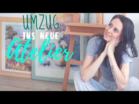 ATELIER ROOMTOUR + UMZUGSVLOG || STUDIO TOUR || So sieht mein neuer Arbeitsplatz aus | Sachen packen