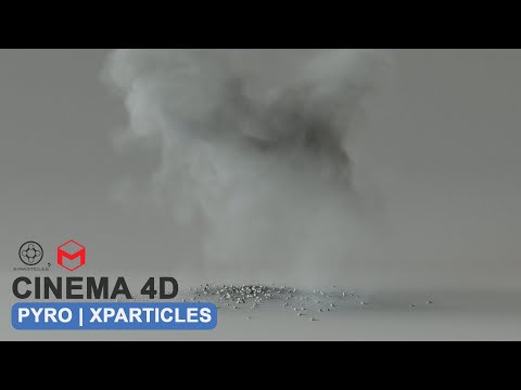 CInema 4D Pyro and Xparticles Explosion Example 2025