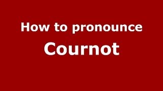 How to pronounce Cournot