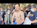 MANNY PACQUIAO FLEXES FOR YORDENIS UGAS! SHOWS AGE IS JUST A NUMBER AS HE IS FIGHT READY!