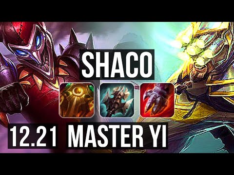 SHACO vs YI (JNG) | 12/1/12, 1.6M mastery, 800+ games, Godlike | KR Diamond | 12.21