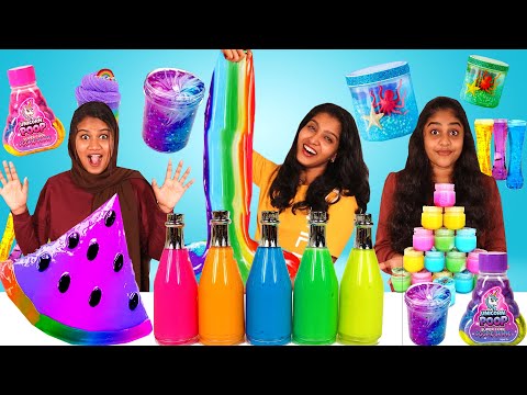 MIXING 100 SLIME CHALLENGE 🤩 | നൂറ്‌ SLIME കൊണ്ടൊരു BIG‌ SLIME ‌ചലഞ്ച് | PULLOTHI