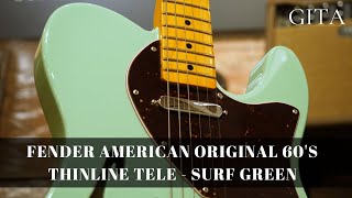 Video thumbnail for Fender American Original 60s Thinline Telecaster In Surf Green - Guitars In The Attic by Guitars In The Attic