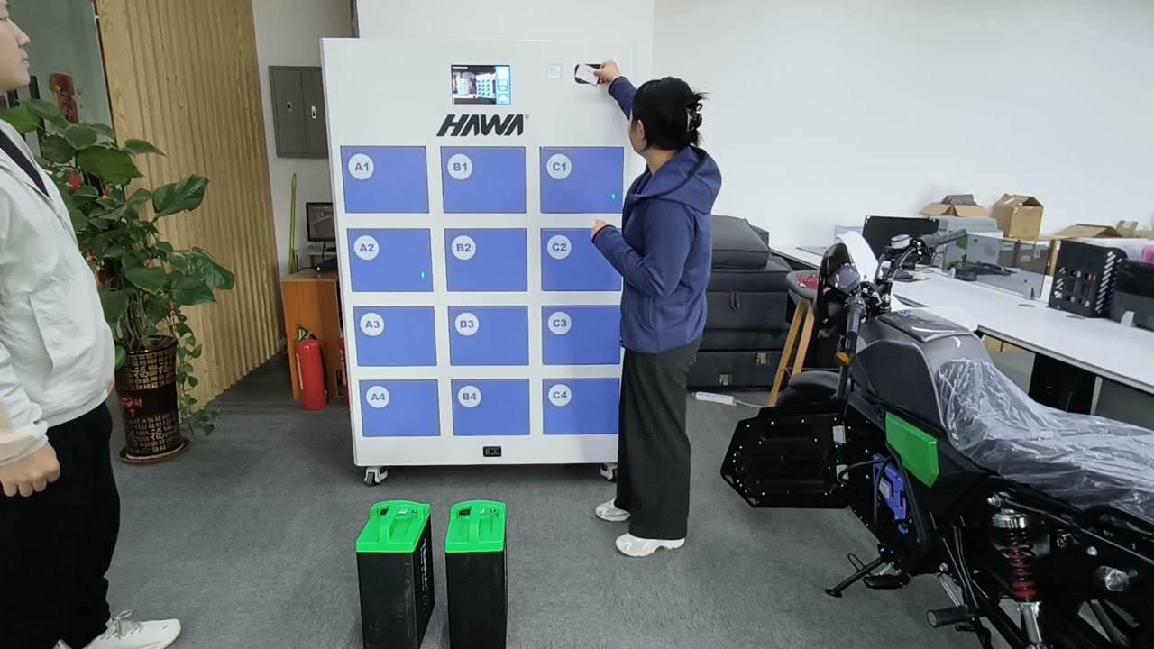 Estação de troca de baterias com NFC | Substituição rápida e segura para E-Motocicletas e Scooters