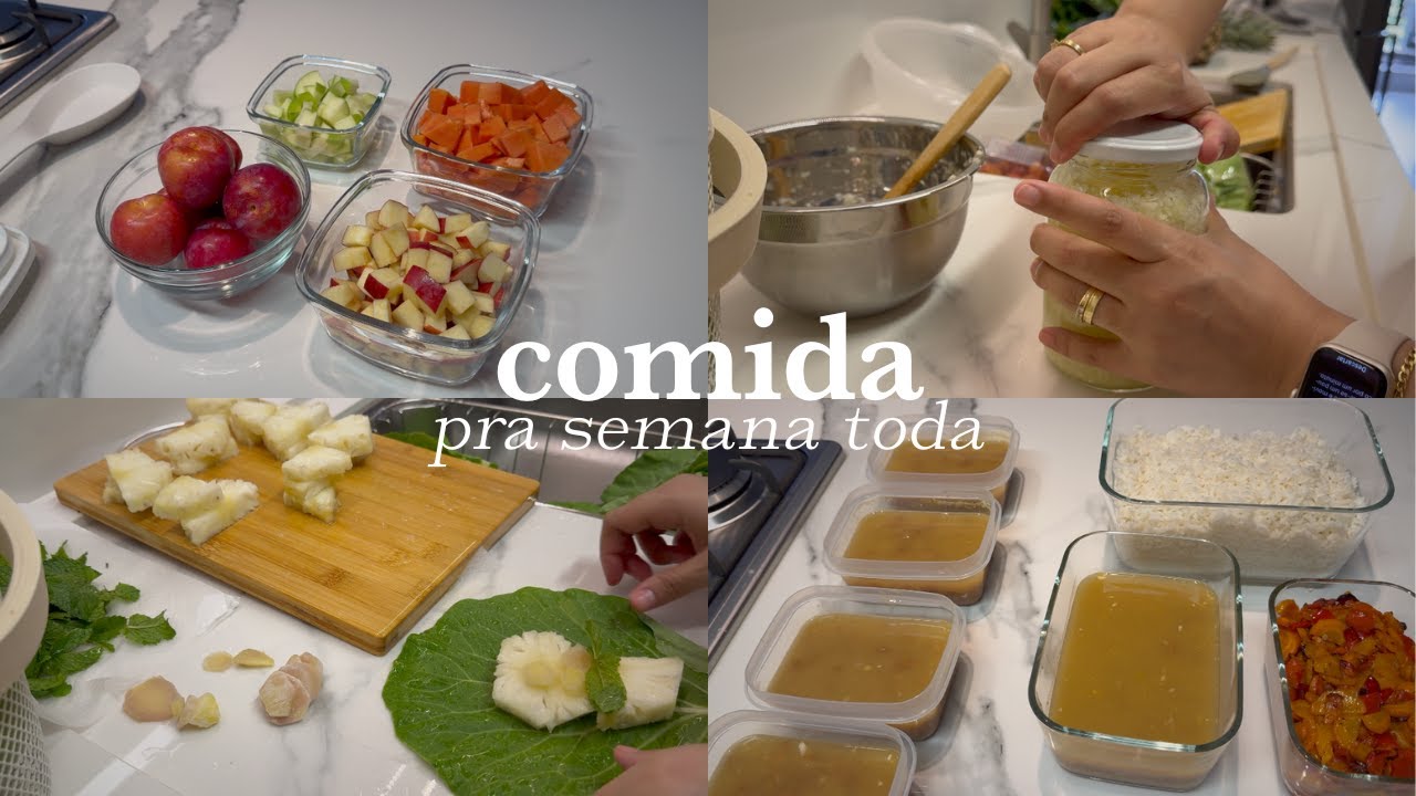FAZENDO COMIDA SAUDÁVEL PRA SEMANA TODA | planejamento e organização para uma alimentação sauda