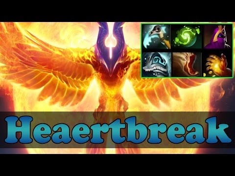 Dota 2 - Heartbreak TOP 3 in Dotabuff Phoenix vol 50 - Pub Match Gameplay