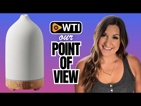 Diffuserlove Ceramic Essential Oil Diffuser 160ML Aromatherapy Diffuser for Home Bedroom Room Cool Mist Humidifier Stone Air Diffusers with Yellow Wood Pattern Base (Size:6.8"" H x 3.6"" W) Yel - WTI product video review