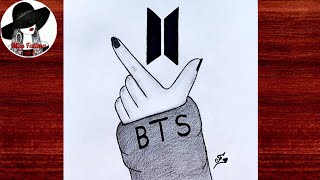 BTS drawing  Pencil sketch of BTS Army  BTS hand d