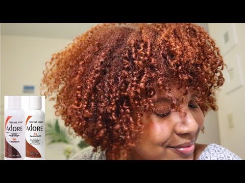 DYEING MY HAIR COPPER RED/ORANGE Using Adore Cinnamon...
