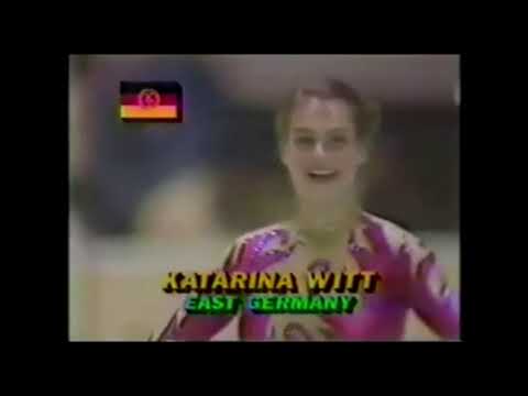 Katarina Witt 1985 World Figure Skating Championships.