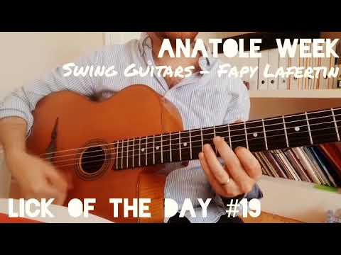 Gypsy Jazz Licks - Lick  Of The Day #19 - Anatole Week - SWING GUITARS in C, FAPY LAFERTIN