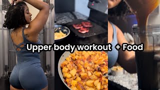 Watch me workout! | PUMPKIN PIE PROTEIN SHAKE REACTION| FULLY LOADED BREAKFAST 🍂🍁